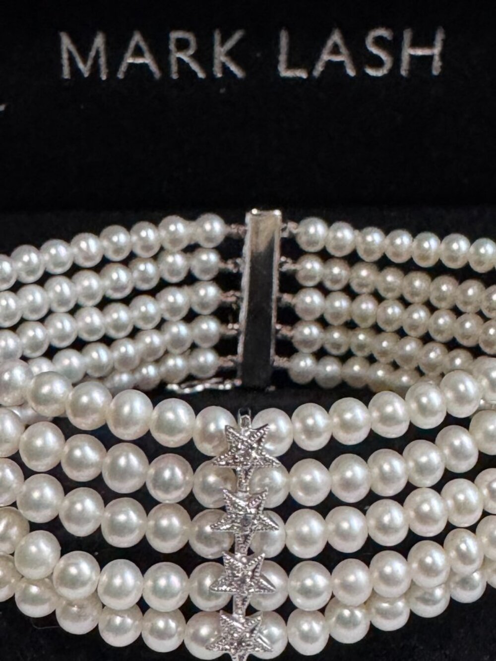 ✨💎 HOST PICK✨18K White Gold Mark Lash Diamond & Pearl Cuff Bracelet ✨ - Picture 15 of 16